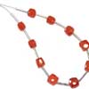 Natural orange Carnelian faceted Square Box Beads Strand Quantity 10 Beads and Size 5mm to 7mm approx. 